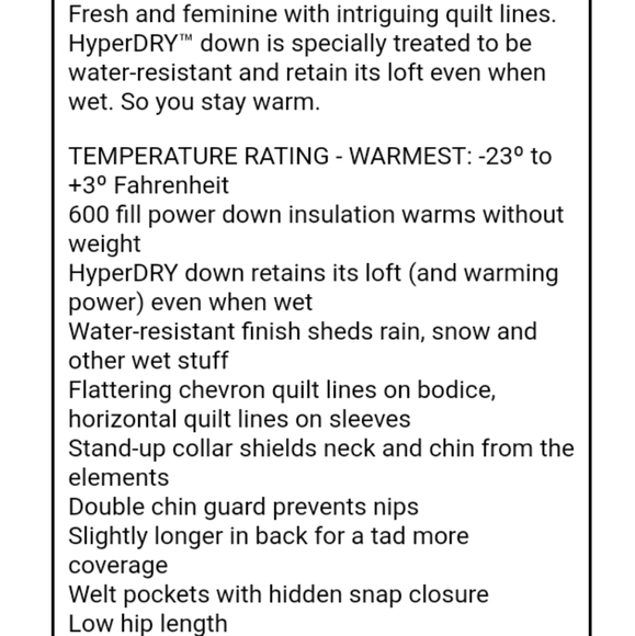 Lands End Black Tweed Print Down Puffer Jacket - Picture 8 of 8